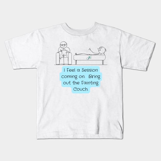 Fainting Couch Kids T-Shirt by LibrosBOOKtique